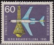 Germany 1965 Plane 60 Pfennig Multicolor Scott 924. Alemania 1965 924. Subida por susofe